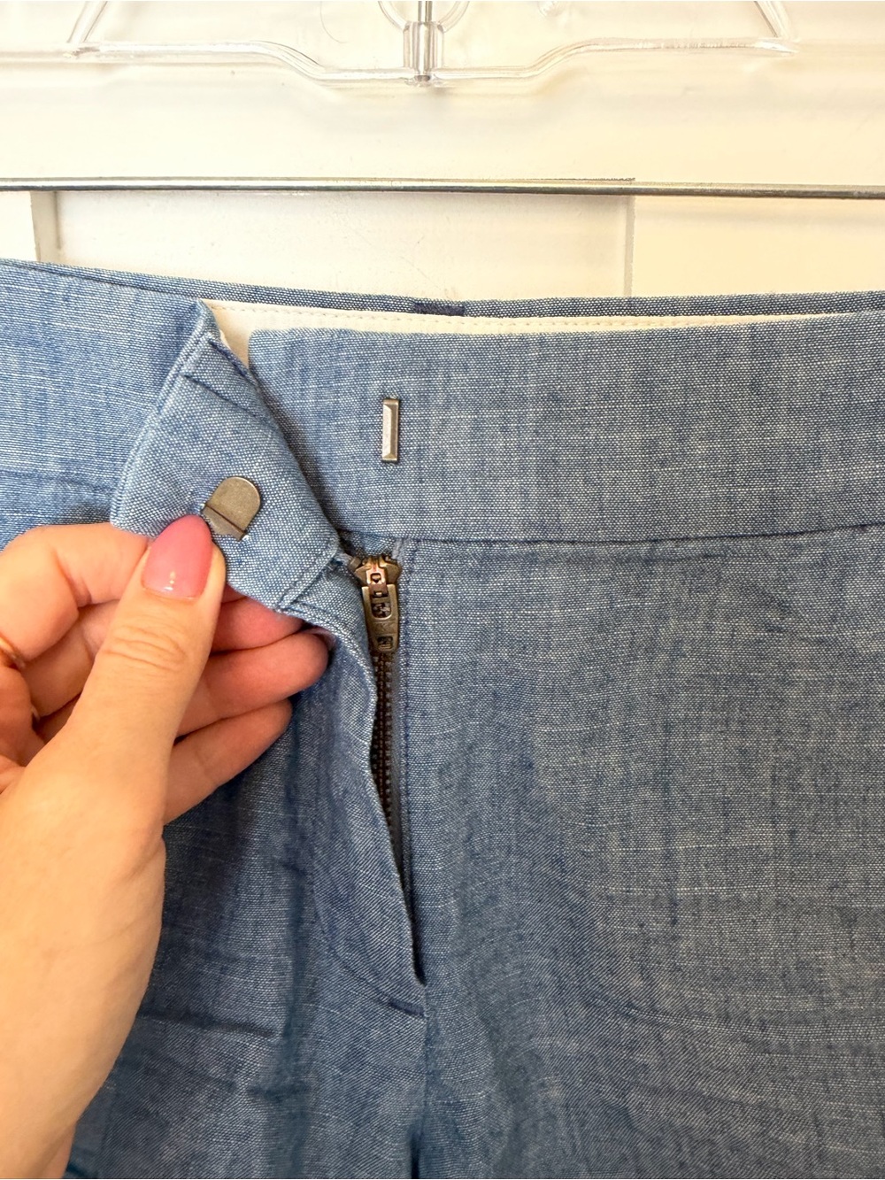 J. Crew 5" classic chambray short Blue Cotton Size 10 preppy casual nautical - Picture 8 of 12